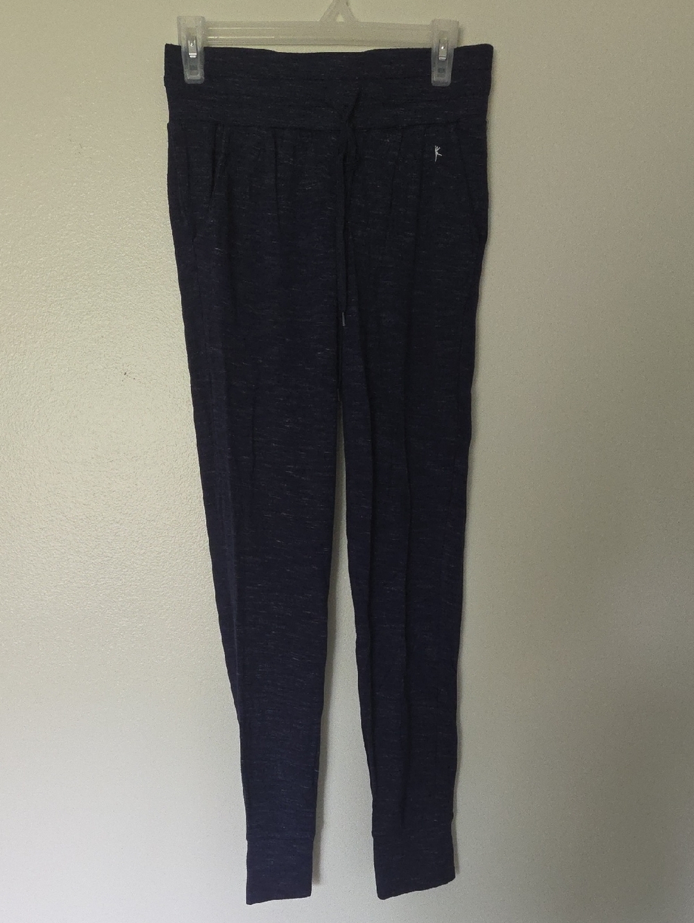 Danskin Navy Heather Drawstring Waist Jogers